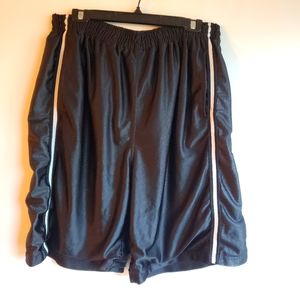 FOOTLOCKER MEN'S ATHLETIC SHORTS BLACK WITH GRAY TRIM SIZE XXLARGER